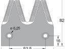 Kaszapenge alternáló 76x82x2,7 felül recézett dupla pengés (25 db)