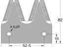 Kaszapenge alternáló 76x82x2,7 alul recézett dupla pengés (25db)