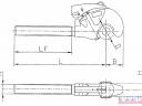 Feszítő lakat fej DN-50, M36x3 horgos