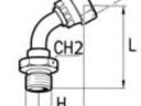 Könyök 1/2&quot; KB 45° ívelt