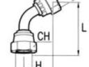 Könyök 3/4&quot; BB 45° ívelt