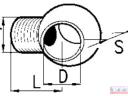 Szemes menetes csatlakozó DN-3/8&quot;-1/4&quot;