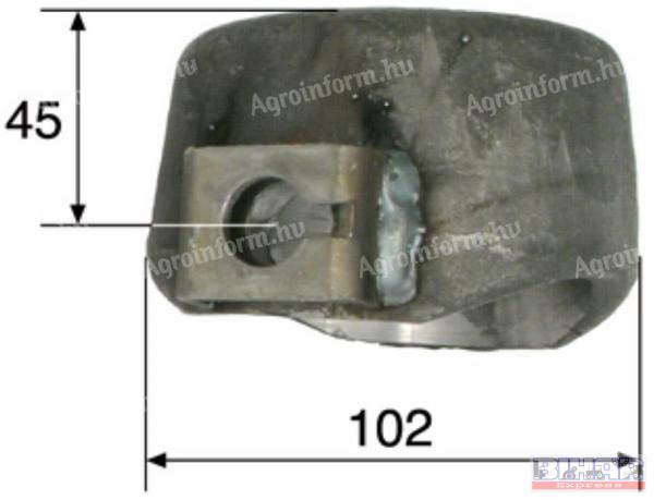Pótkocsi billentő gömb DN-78 tartó hüvely (1 furatos)