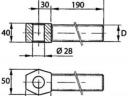 Feszítő lakat fej DN-28, M36x3 jobb menetes orsó