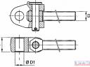 Feszítő lakat fej DN-28, M36x3 jobb menetes