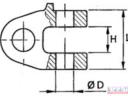 Feszítő lakat fej villa DN28x25,4-63, CAT II.