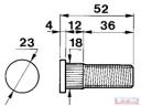 Kerékcsavar M16x1,5- 48, 10.9