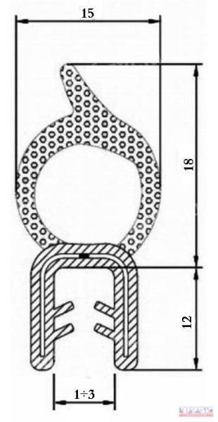 Ajtógréder tömítés 1,5-3 mm