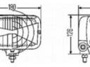 John Deere fényszóró alsó csavaros 106x180