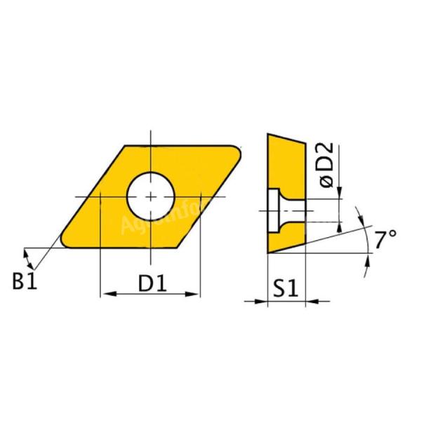 Optimum Váltólapka készlet ISO DCMT070204 (5 db-os)