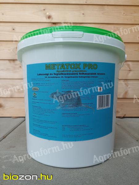 Metatox PRO rágcsálóirtó granulátum - ipari, vödrös kiszerelés 5 kg
