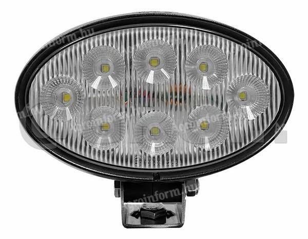 LA10558 Kramp LED munkalámpa, 56 W, 5320 lm, ovális, fehér, 10/30 V, 160x100x74 mm, Deutsch csatlakozós, széles sugarú, 8 LED