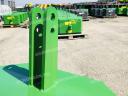 ÚJ fronthidraulika 1200 kg-os súly, zöld színben. fém külső héj, beton belső, zöld színű, vonórésszel, AGROPARK felirattal