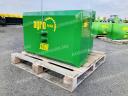 ÚJ 1200 kg-os tömbsúly John Deere súlytartó konzolra. fém külső héj, beton belső, zöld színű, vonórésszel, AGROPARK felirattal
