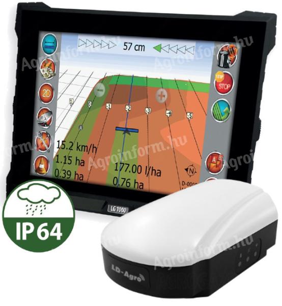 LD-Agro LineGuide 1000 sorvezető GEO-X Pro2 GPS vevővel