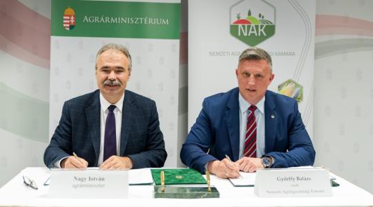 Stratégiai megállapodást kötött az Agrárminisztérium és a Nemzeti Agrárgazdasági Kamara