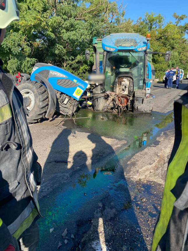 Traktor baleset