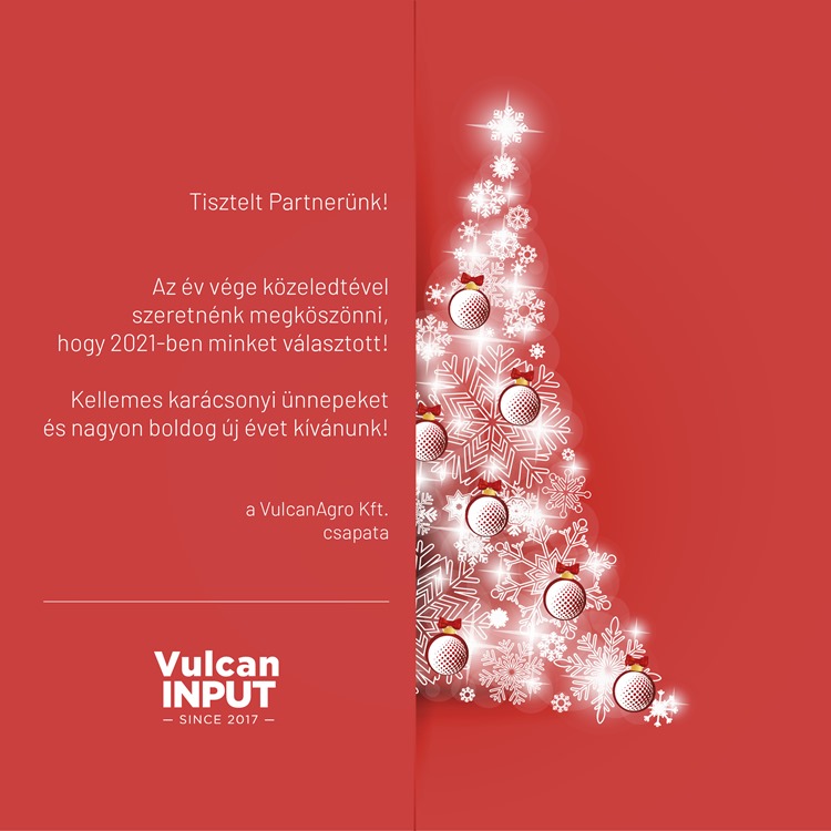 karácsonyi üdvözlet a VulcanAgro Kft-től