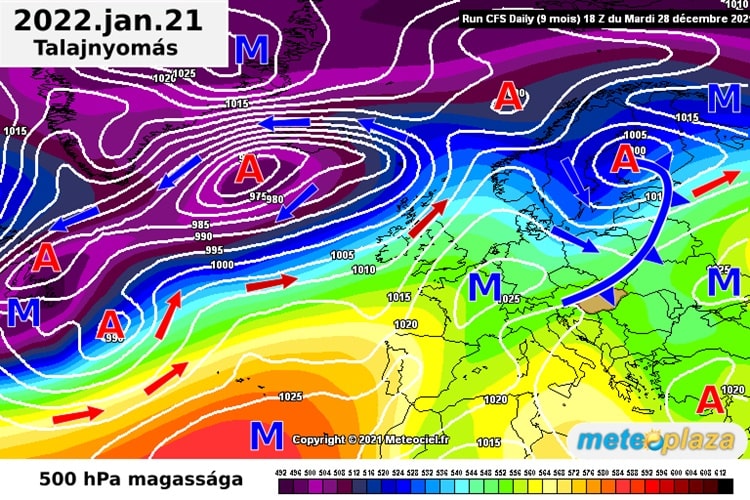 Hidegfront érkezik január 21-én