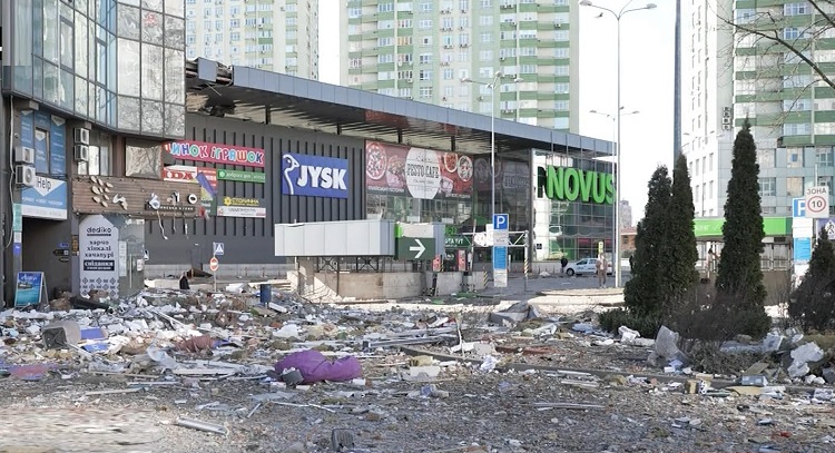 háborús utcakép Ukrajna