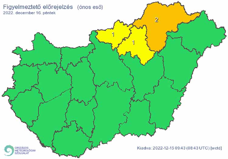 Figyelmeztető előrejelzés - ónos eső