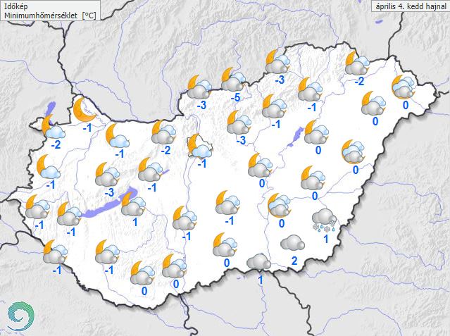 Az ország jelentős területén fagyni fog az éjszaka