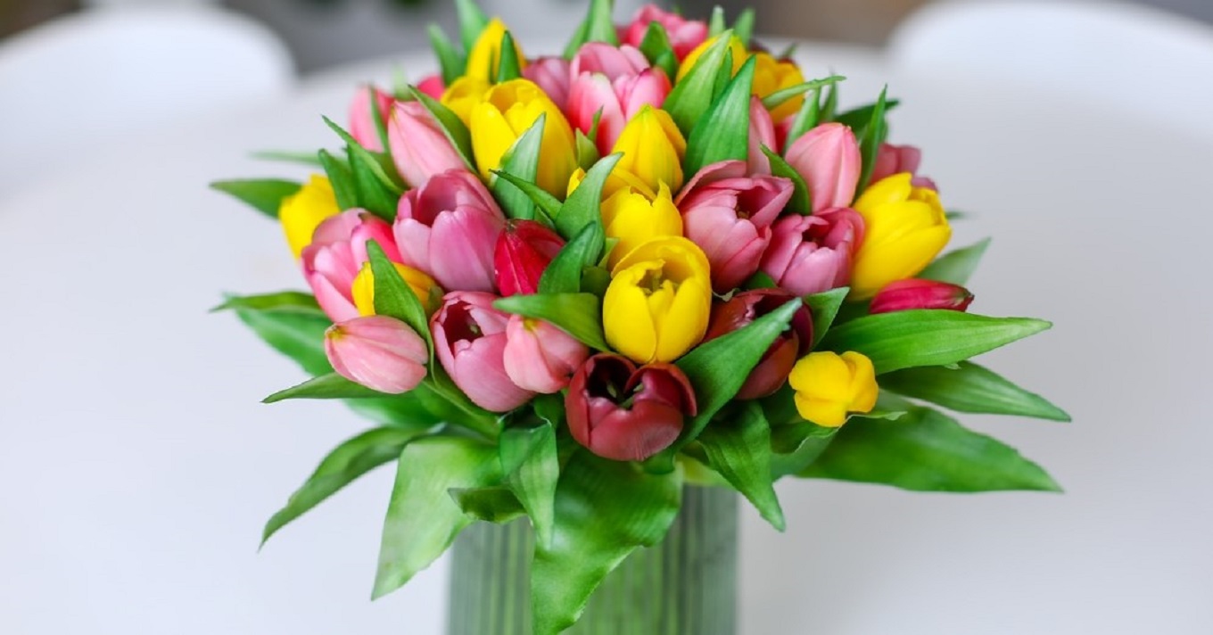 tulipán váza