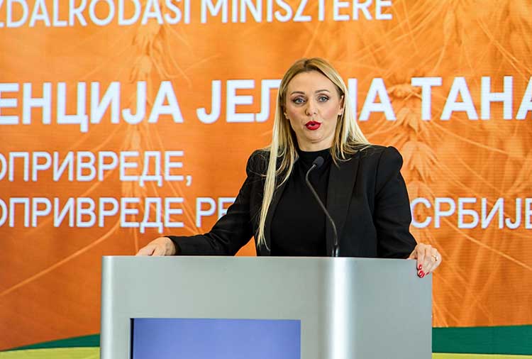 Jelena Tanasković, szerb mezőgazdasági, erdészeti és vízgazdálkodási miniszter