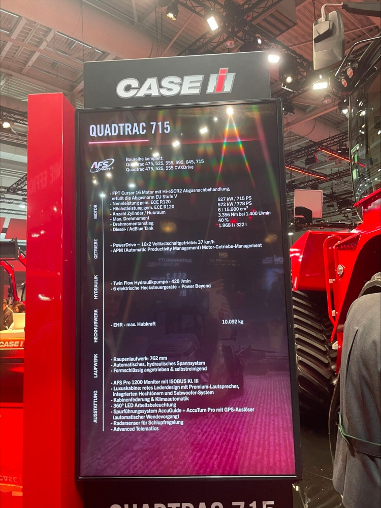 A Case IH legerősebb traktora, az új Quadtrac 715