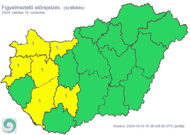 Figyelmeztető előrejelzés - szél