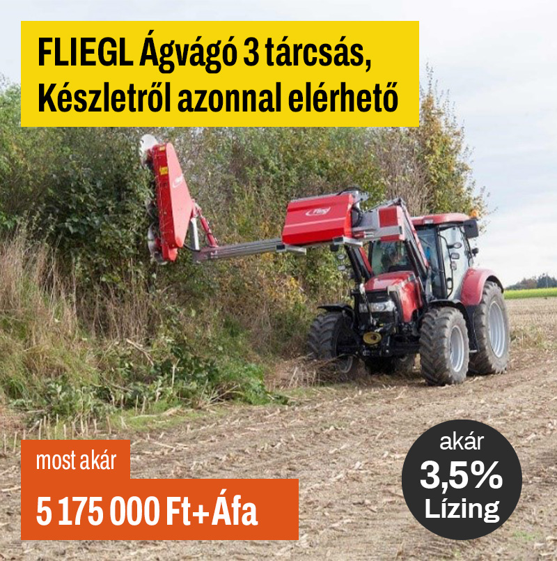 Fliegl Ágvágó 3 tárcsás, Készletről azonnal elérhető