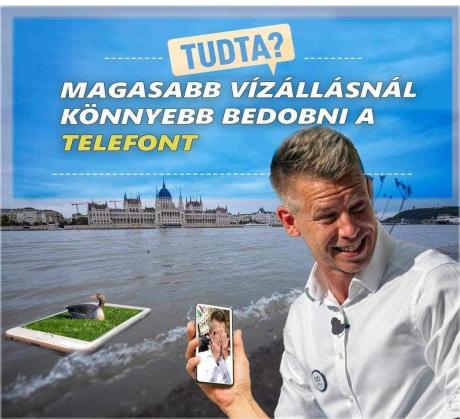 Magyar Péter, vízállás, telefon