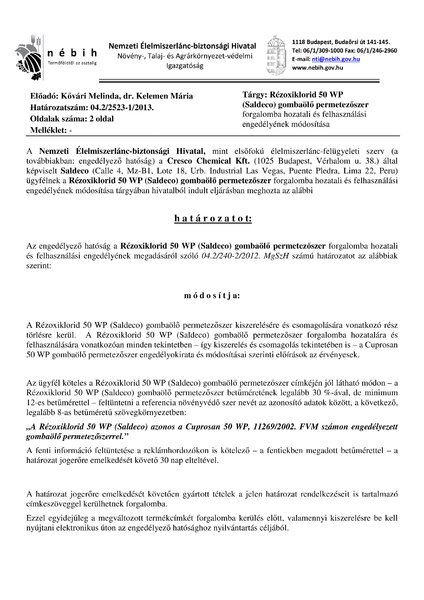 rezoxiklorid50wp_saldeco_szarmaztatottmod_20130513.pdf